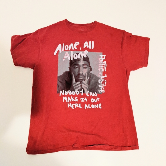 red tupac shirt